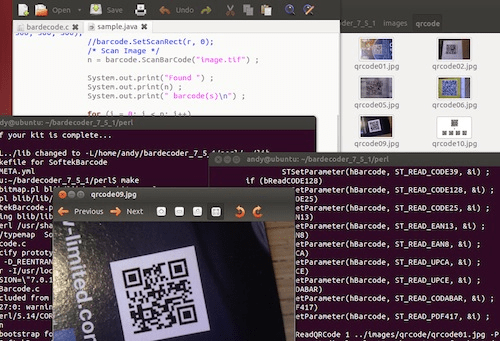 Screenshot of Softek Barcode Reader Toolkit for Linux