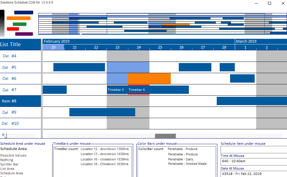 Solutions Schedule for COM