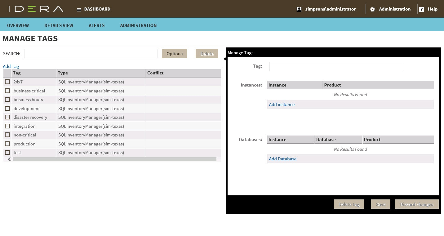 Screenshot of SQL Inventory Manager