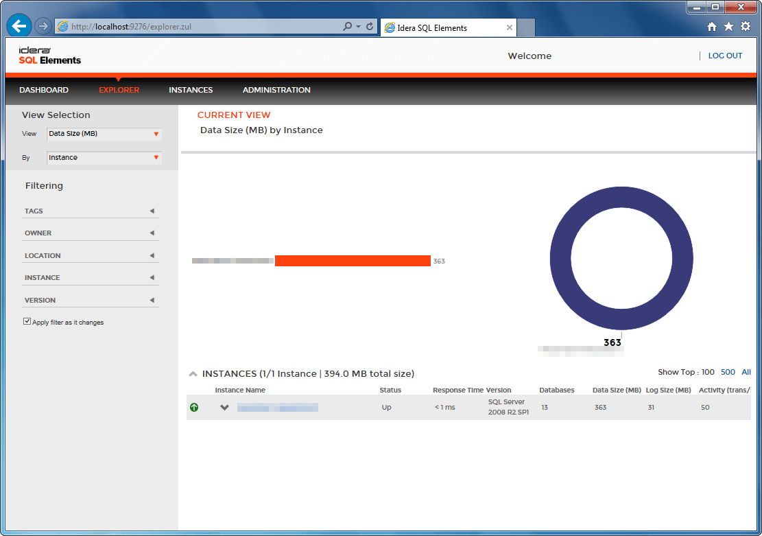 Screenshot of SQL Inventory Manager