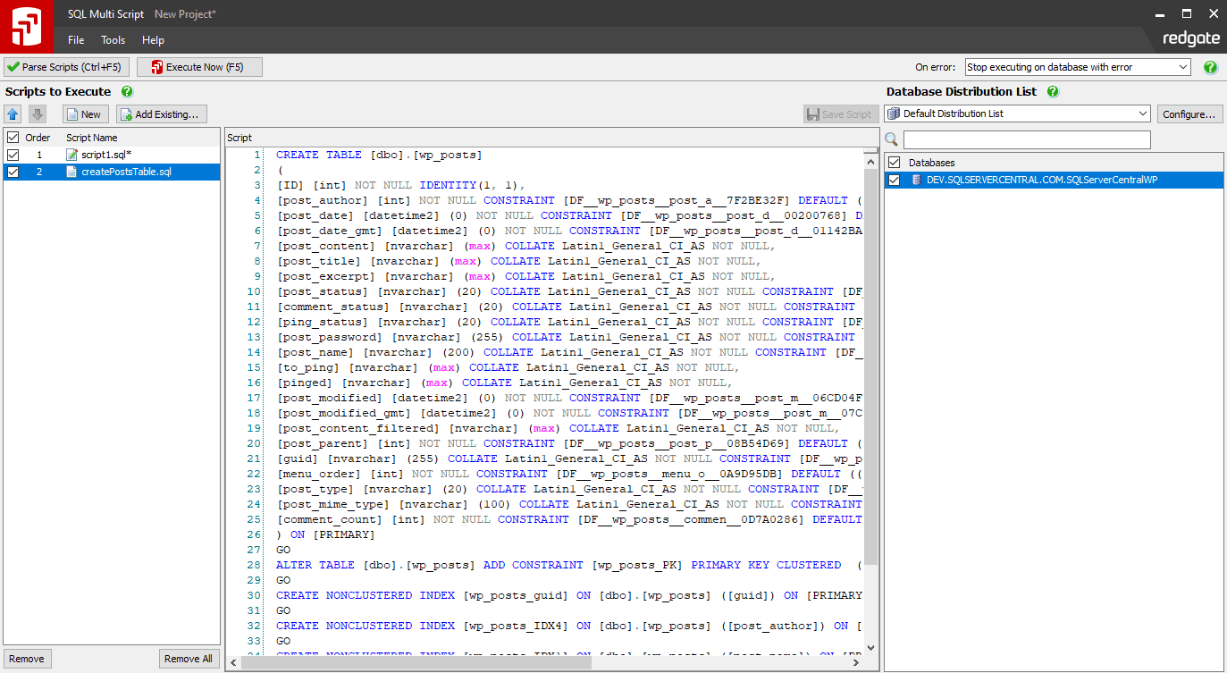 View scripts