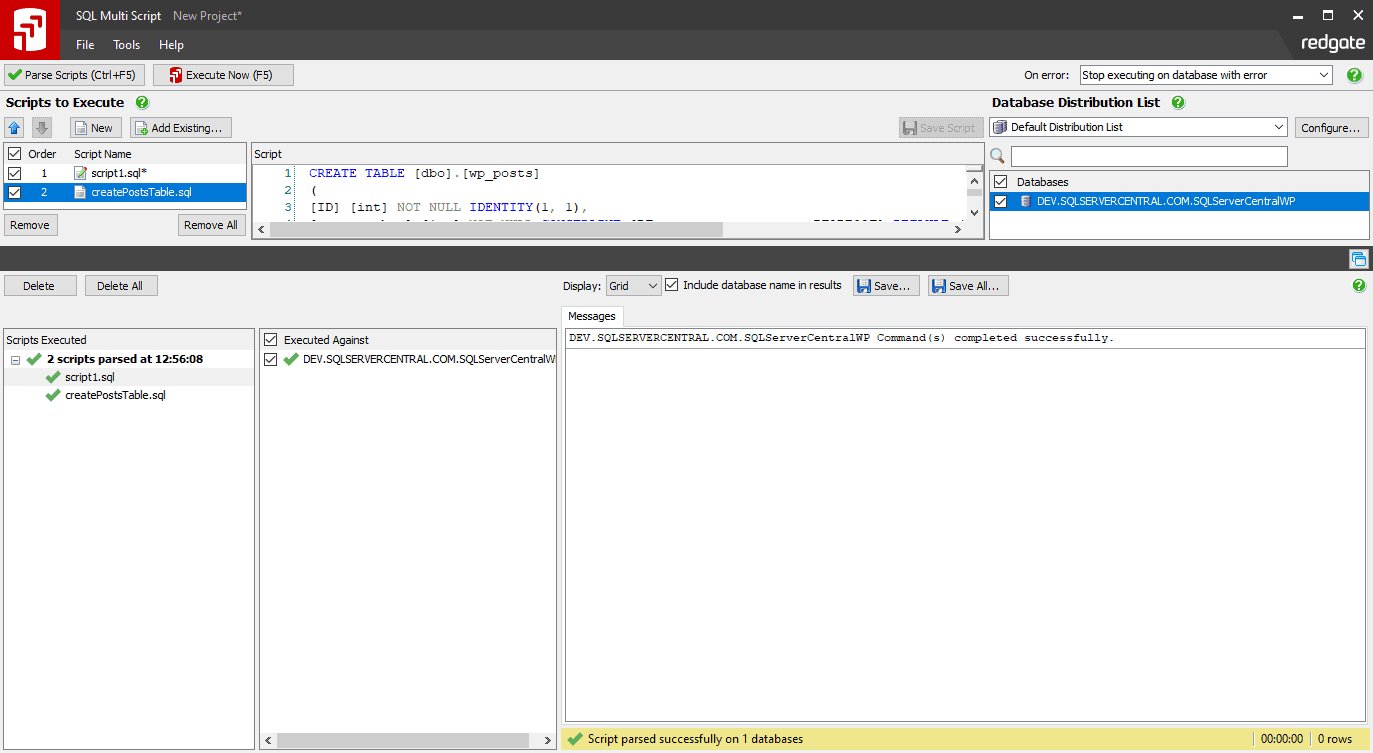 Parse scripts