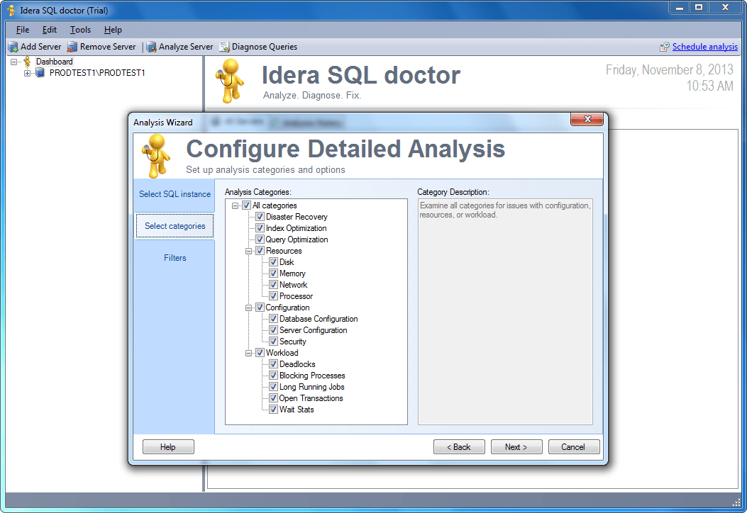 Screenshot of SQL Doctor