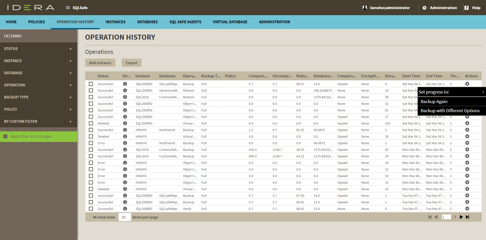 Screenshot of SQL Safe Backup