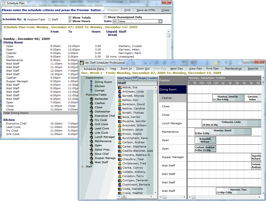 DBI Staff Scheduler Pro