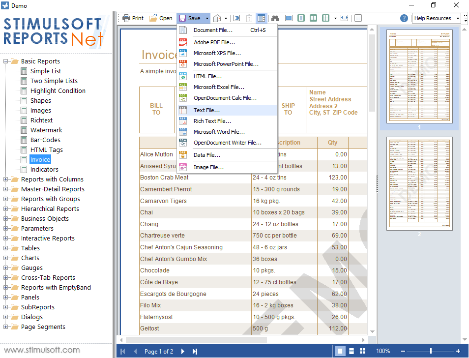 Screenshot of Stimulsoft Ultimate