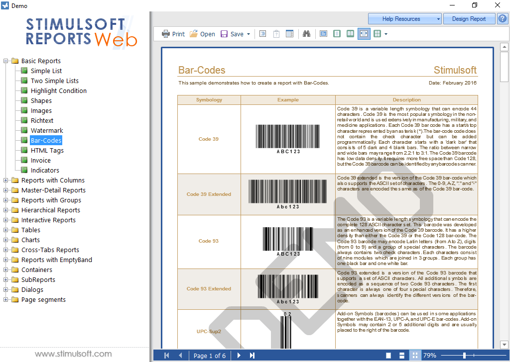 Screenshot of Stimulsoft Reports.WEB
