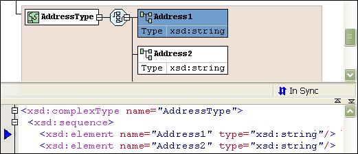 XML Schema DesignerSynchronized XML Schema Source Code and Visual Diagram View