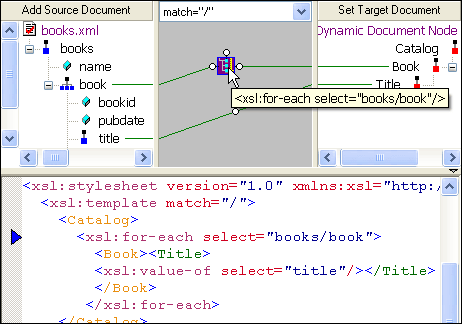 XML MapperTrue XML Mapping: Visual Editing of XQuery and XSLT