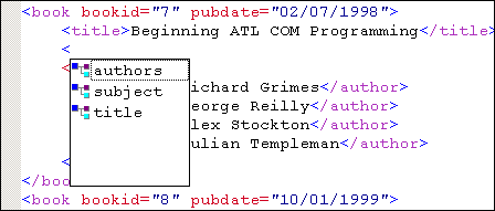 XML Development EnvironmentIntelligent XML Schema/DTD-Aware Code Sensing and Auto-Completion.