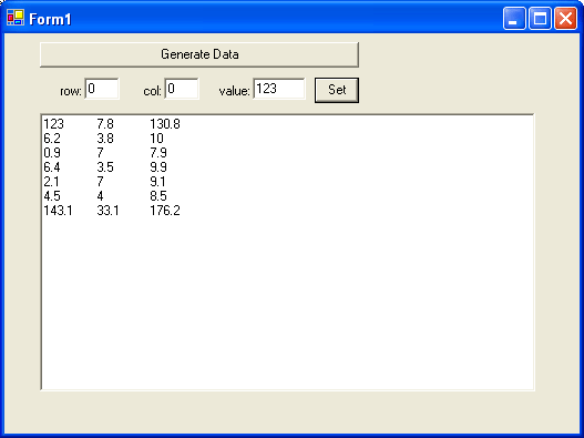 Array CalcYou can add Calculation support to a double array by wrapping the array in a class that implements ICalcData.