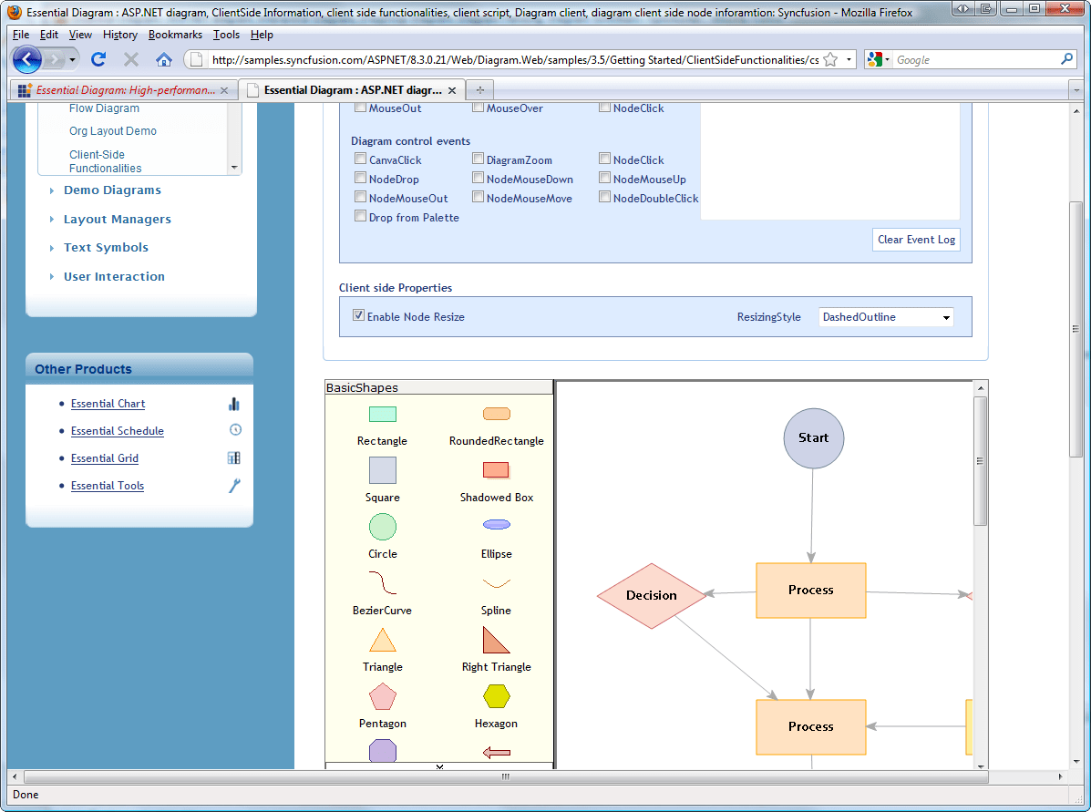 Client-Side EventsVarious events available on the server side are also supported on the client side for manipulation.