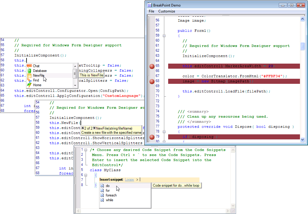 Screenshot of Syncfusion Essential Edit for Windows Forms