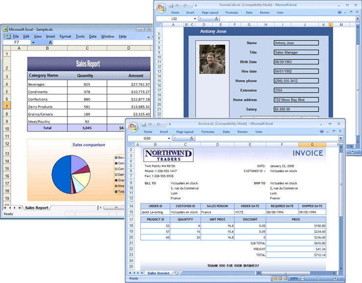 Screenshot of Syncfusion Essential XlsIO