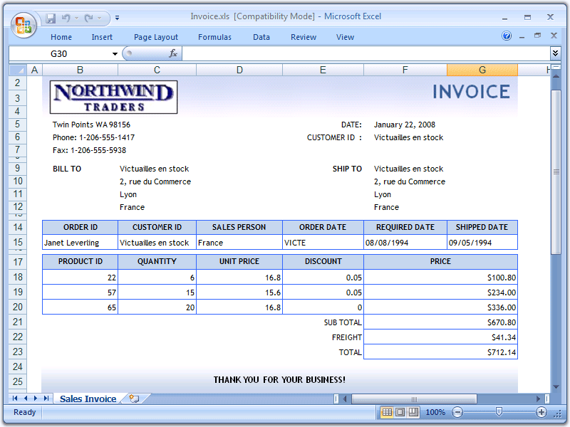 InvoicesDynamically create richly formatted invoice documents with Excel formulas.