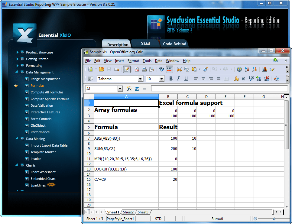 Syncfusion Essential XlsIO for WPF