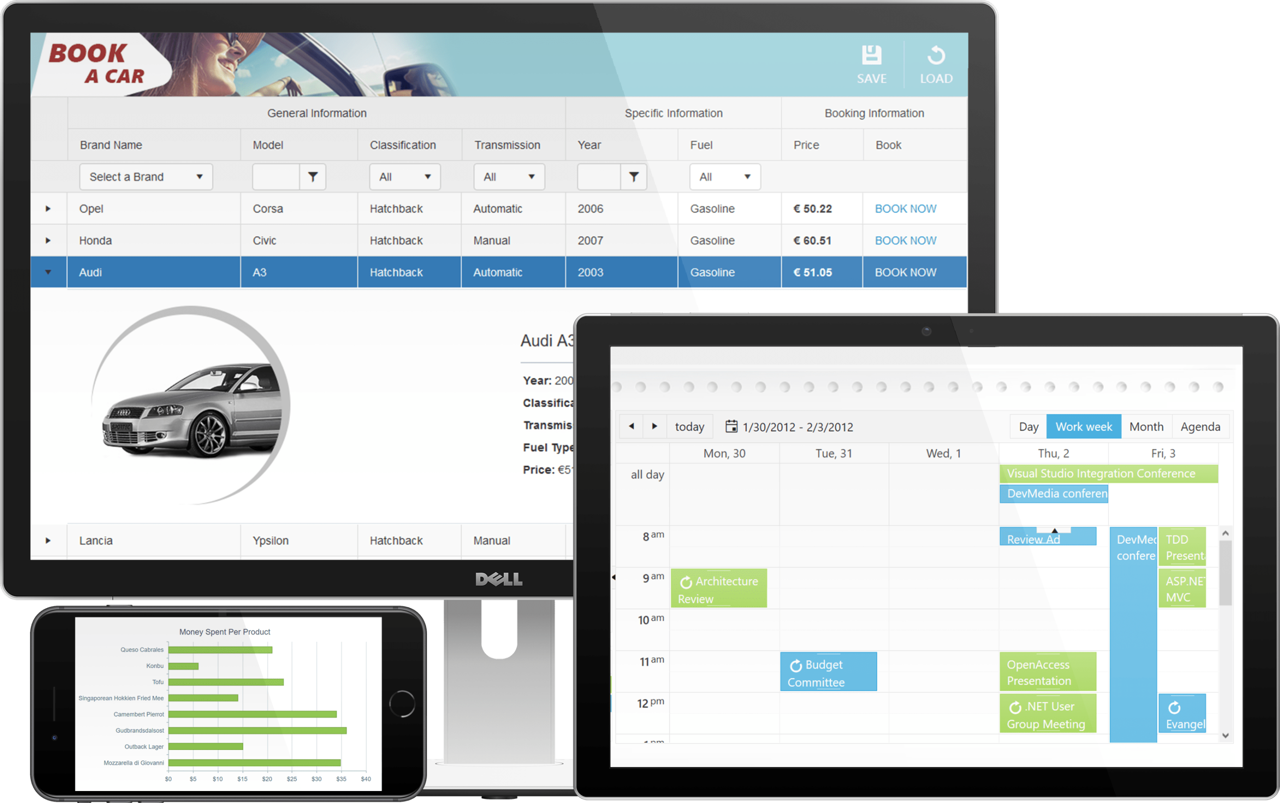 Screenshot of Telerik UI for ASP.NET AJAX