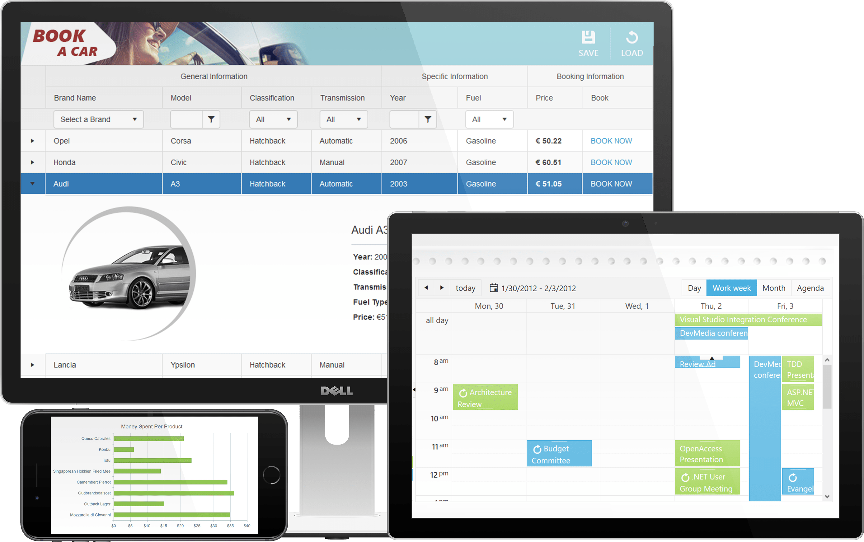 Screenshot of Telerik UI for ASP.NET AJAX