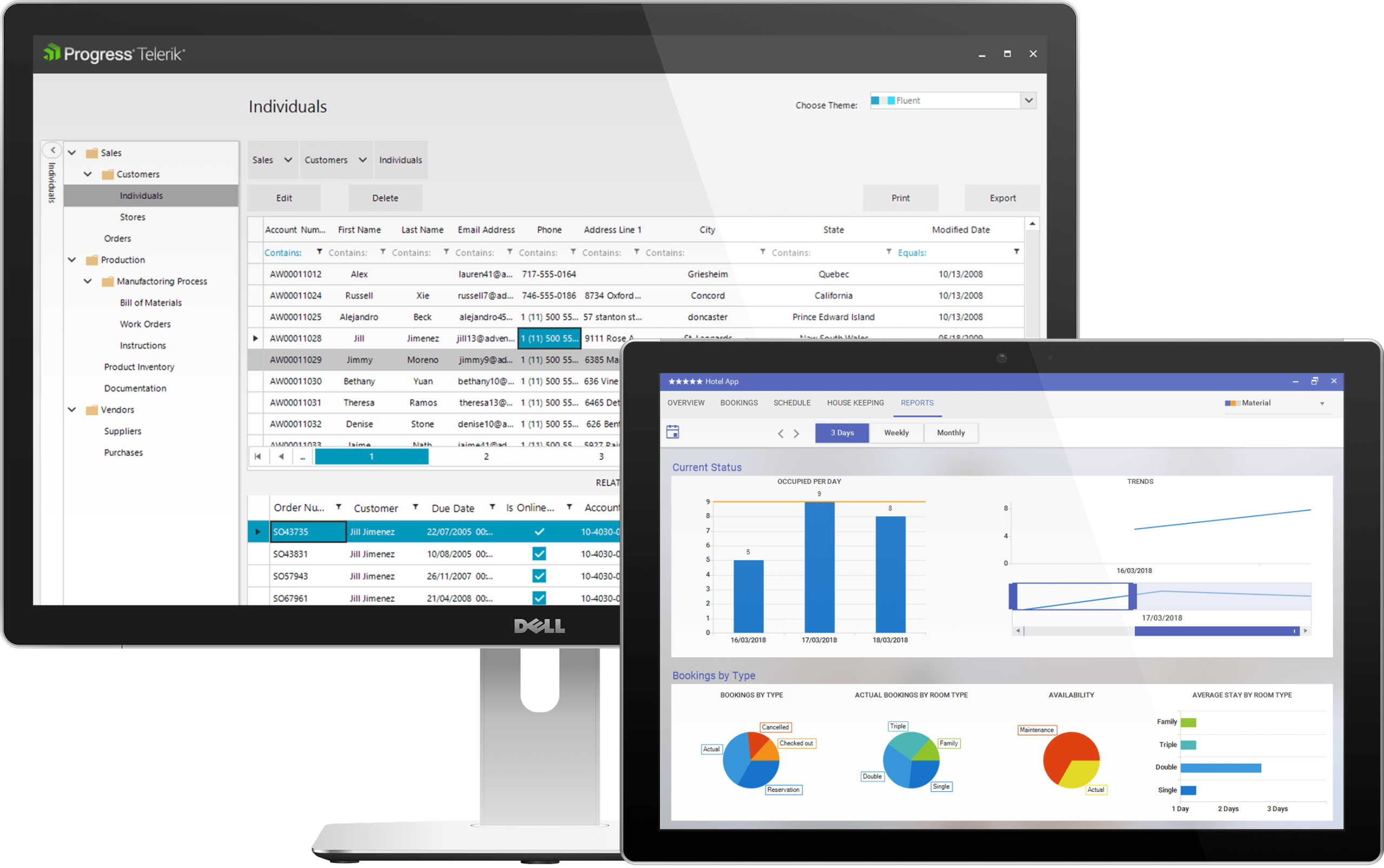 Screenshot of Telerik UI for WinForms