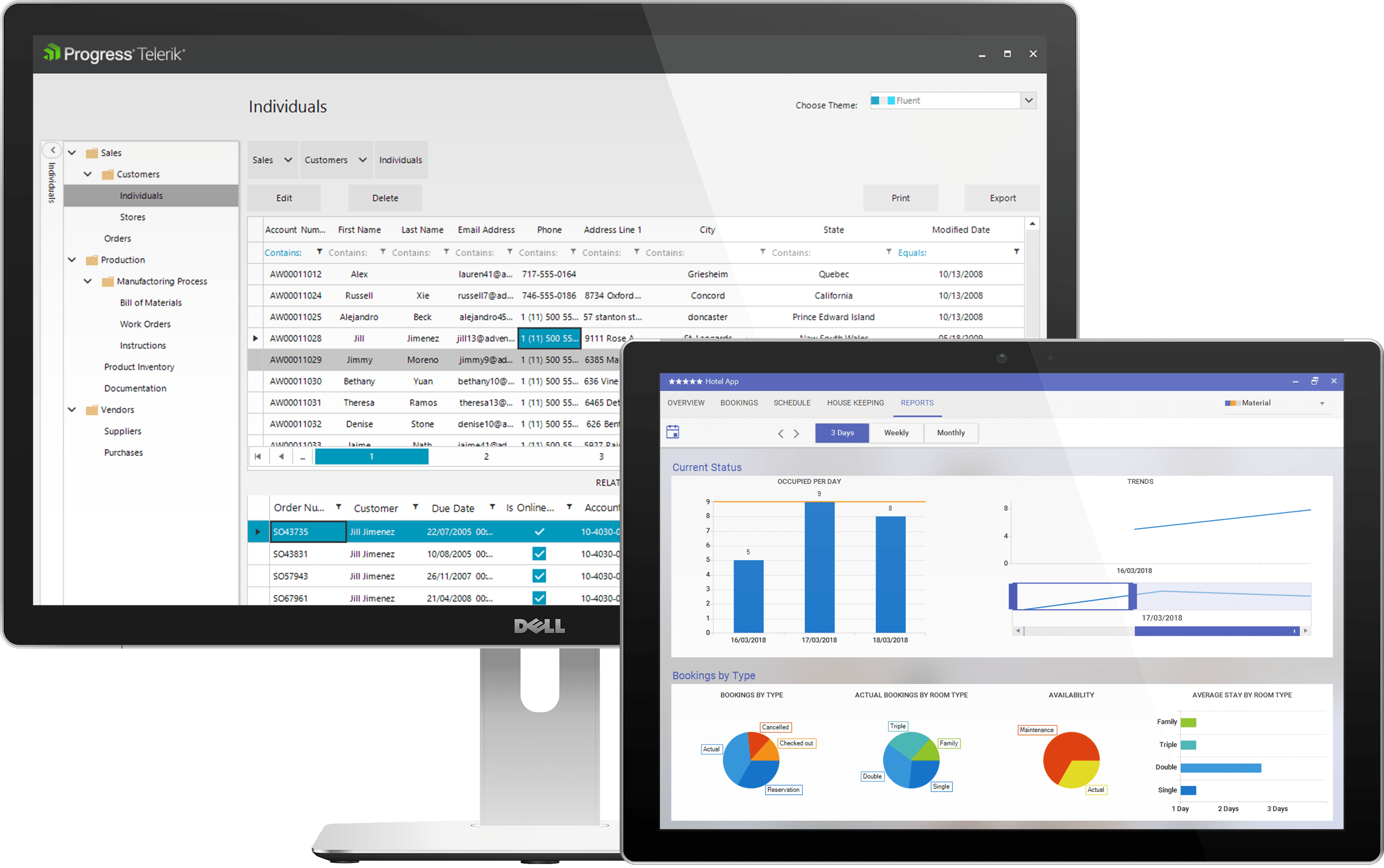 Screenshot of Telerik UI for WinForms
