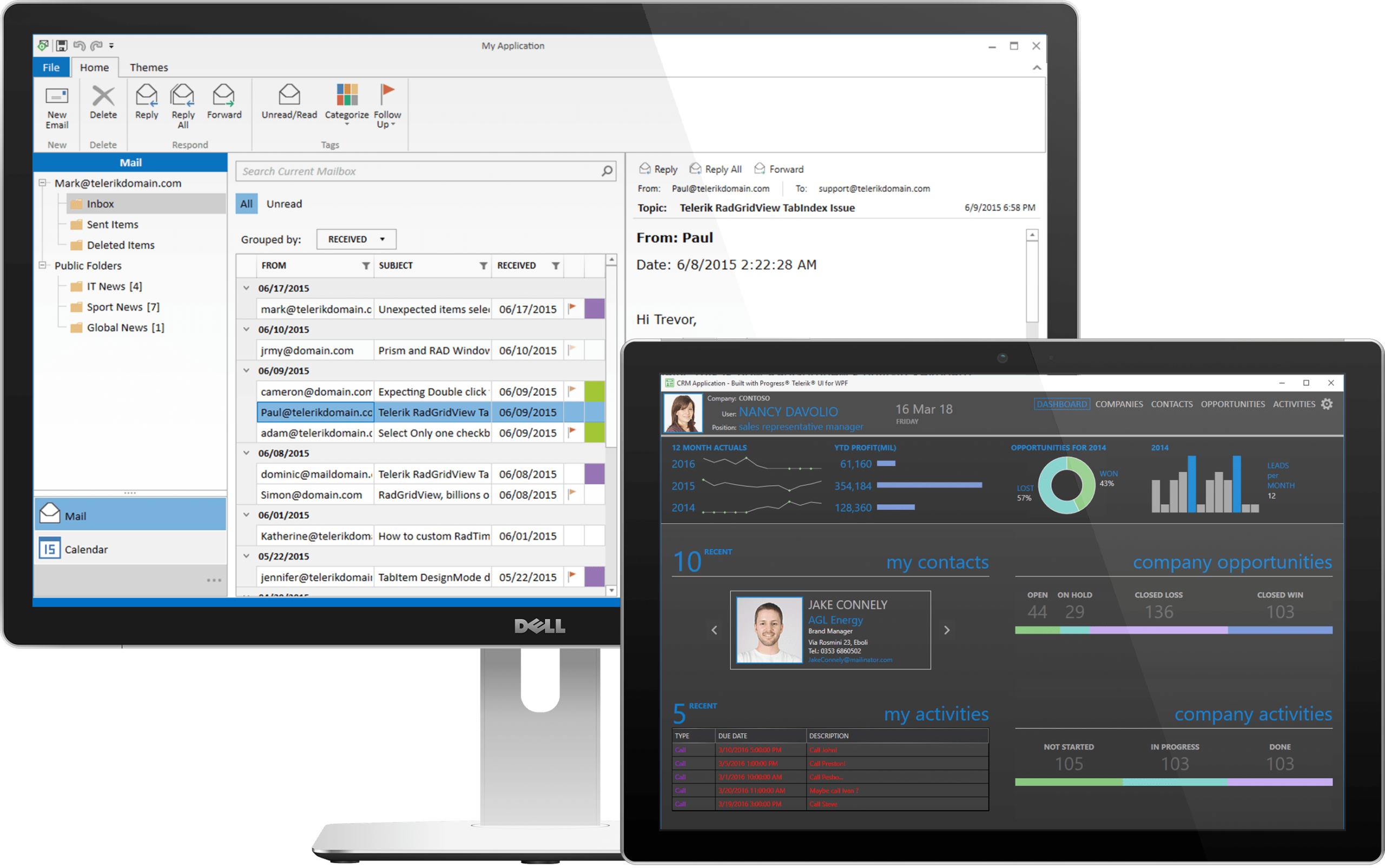 Screenshot of Telerik UI for WPF