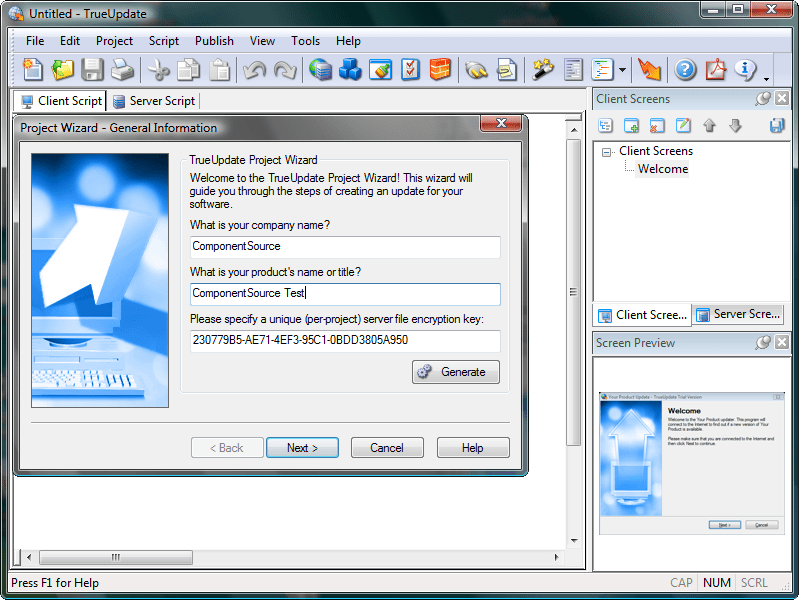 Project wizard The easy-to-use project wizard walks you through the whole process, helping you identify your file versions, configure patch download locations,