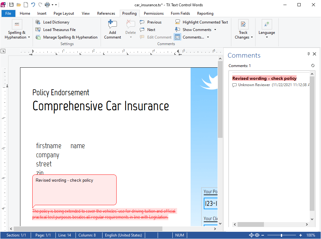 TX Text Control.NET for WPF Standard