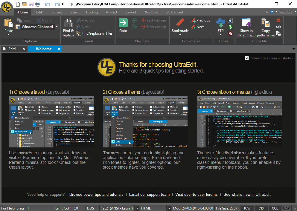Screenshot of UltraEdit Core