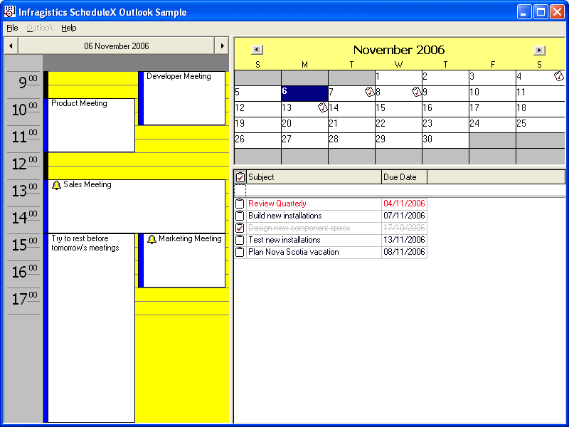 ScheduleXUse ScheduleX to create Outlook-like applications. With calendar, schedules and task functionality.