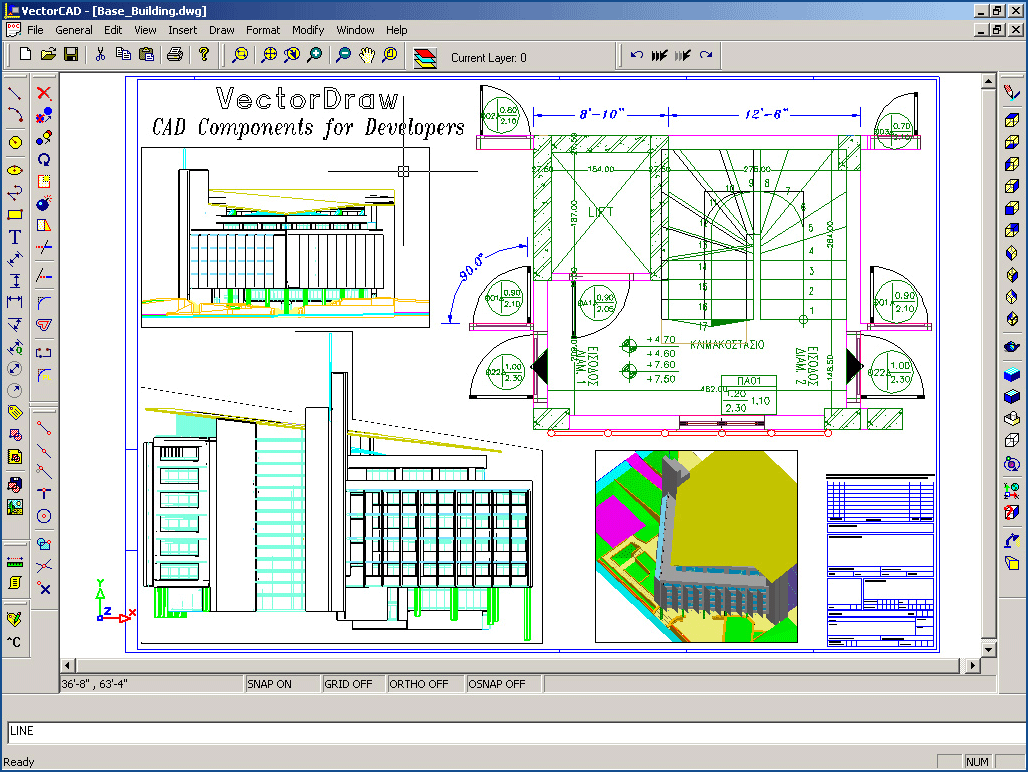 Building DesignUse VectorDraw for complex 3D design. VectorDraw Professional is a component for vector graphics. Aiming at enhancing developers' creativity over
