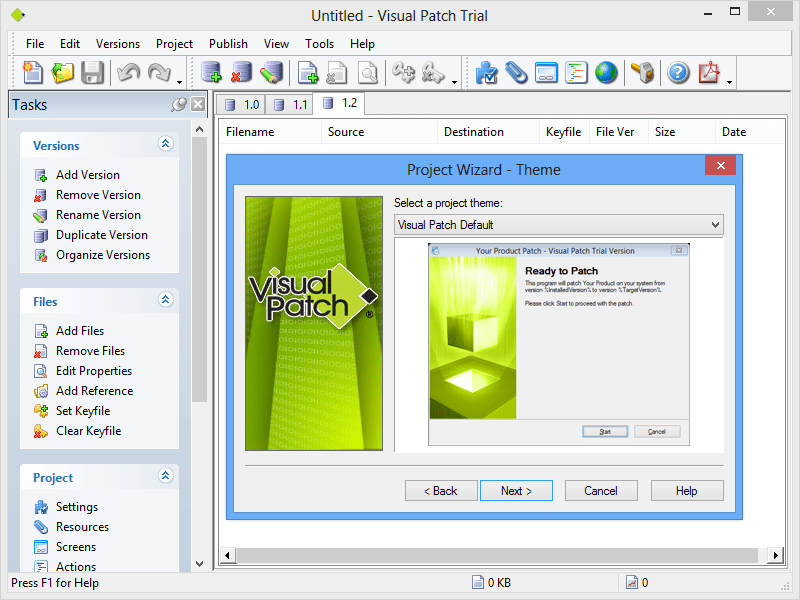 Screenshot of Visual Patch