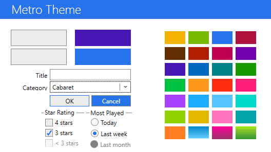 Screenshot of Xceed Pro Themes for WPF