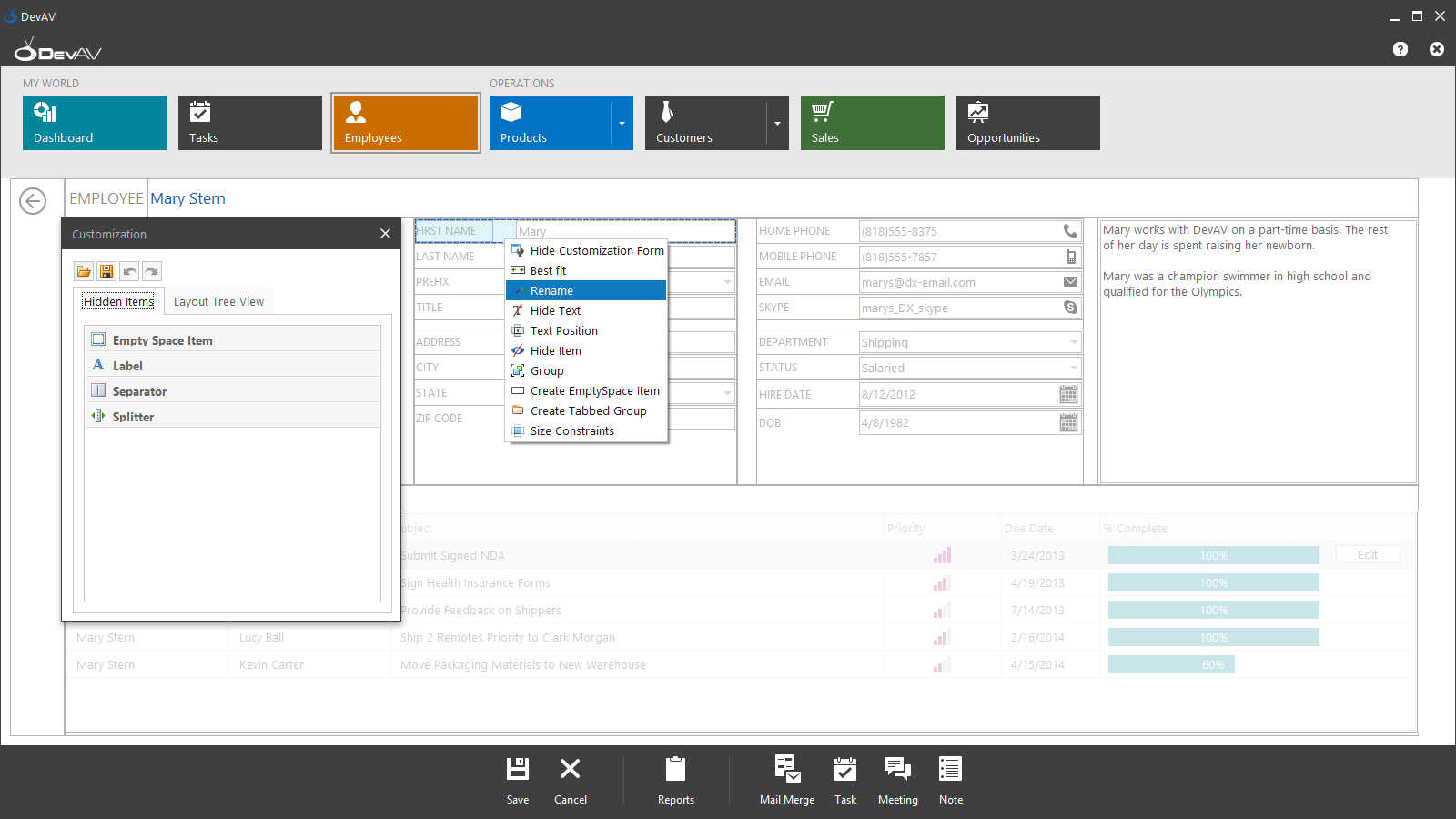 XtraLayoutControl Suite