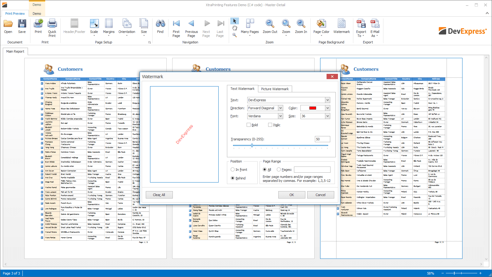 XtraPrinting Library