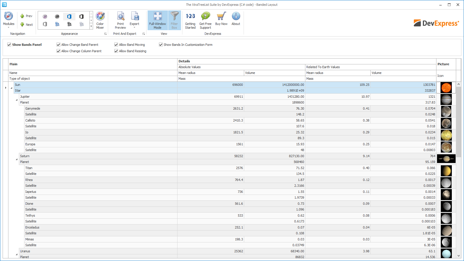 XtraTreeList Suite