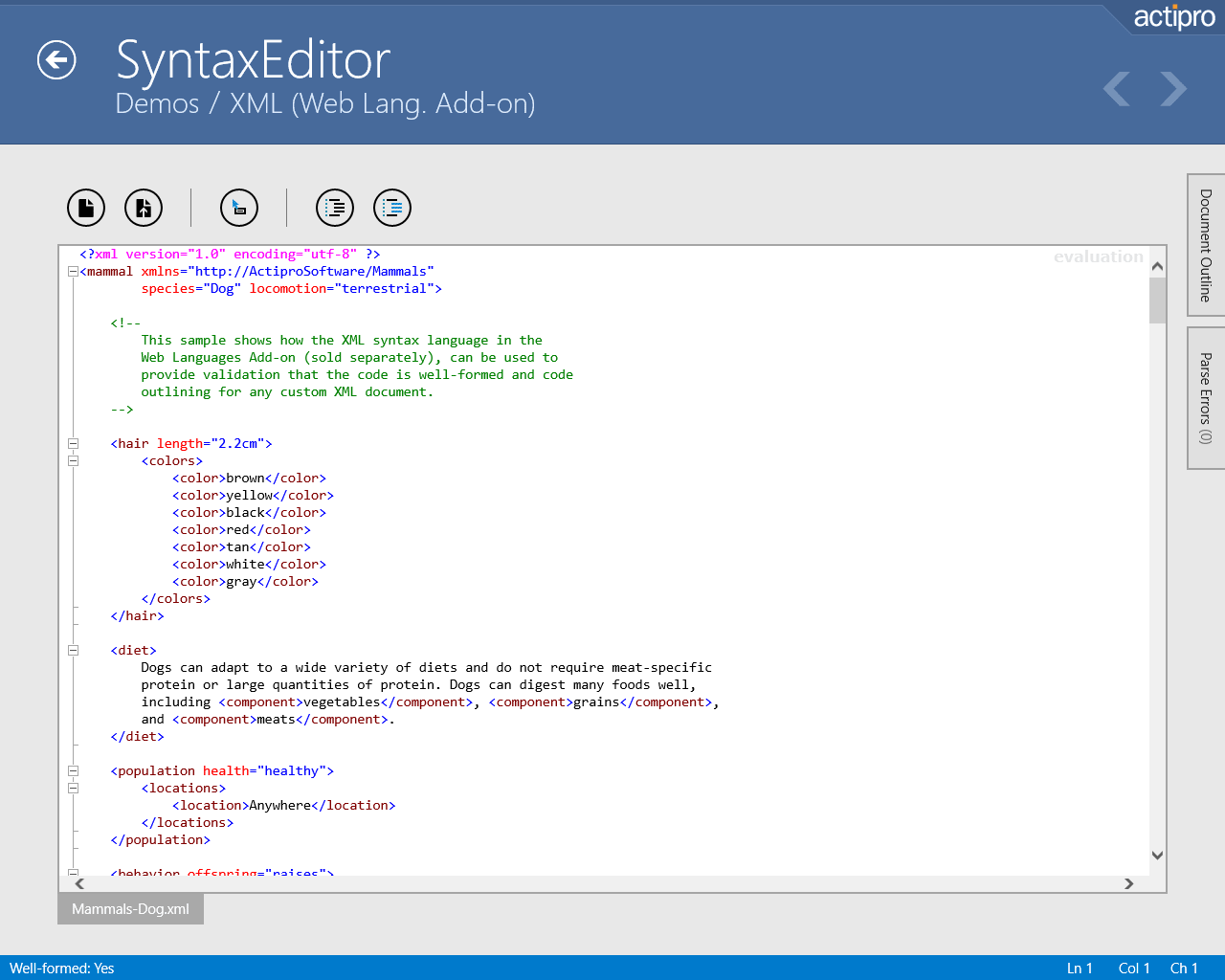 Actipro SyntaxEditor for UWP