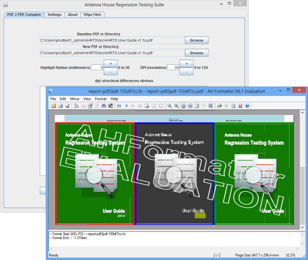 Antenna House Regression Testing System (AHRTS)