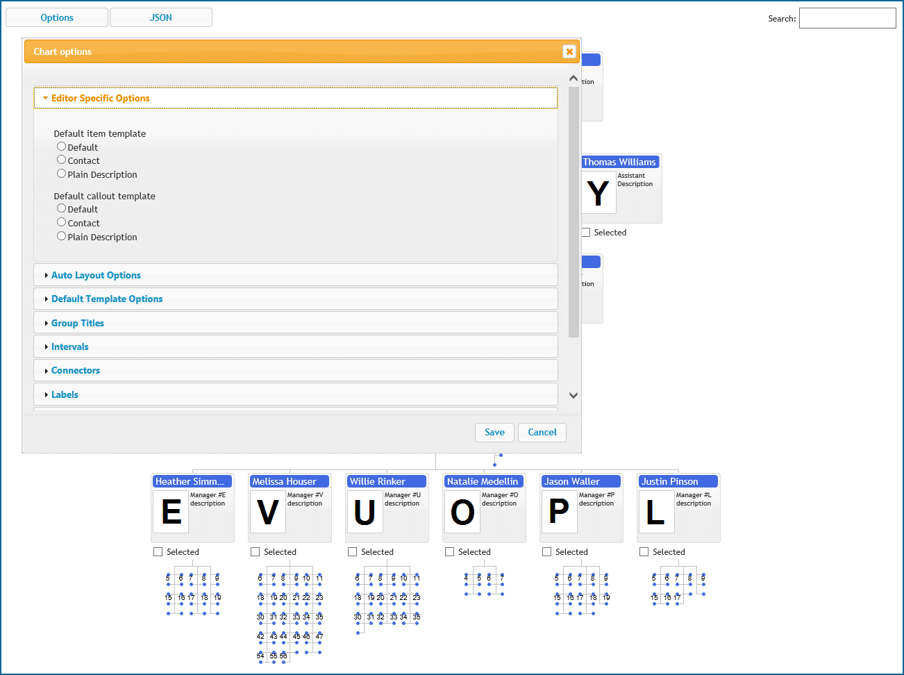 Organizational Chart Editor