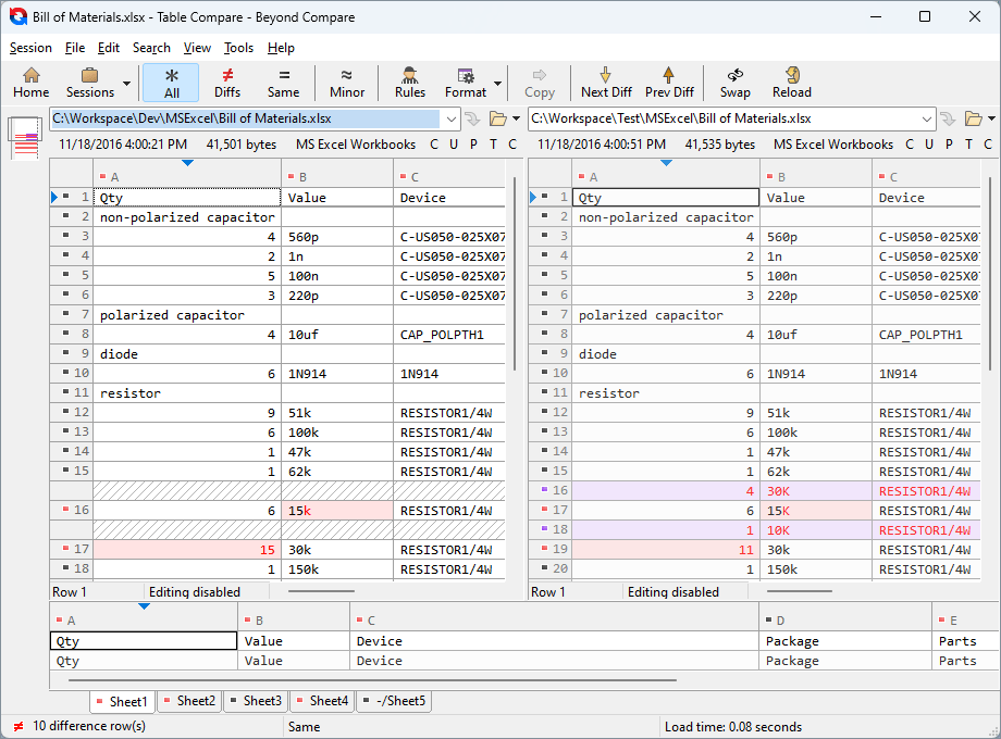 Table Compare OverhaulThe Table Compare view has been significantly enhanced, including support for multiple Excel sheets and multiple HTML tables.