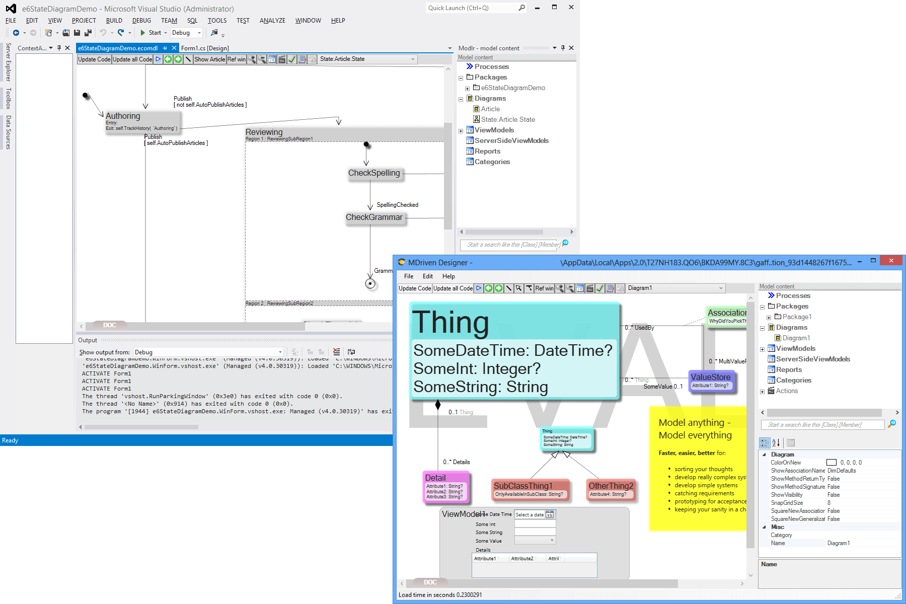 Screenshot of MDriven