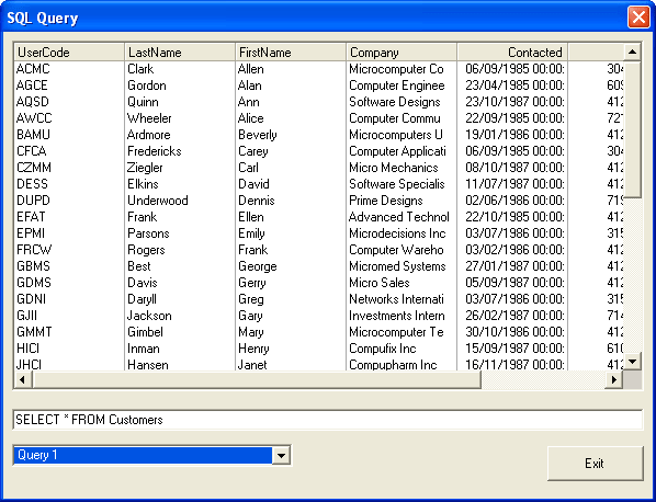 Screenshot of ComponentOne List for WinForms