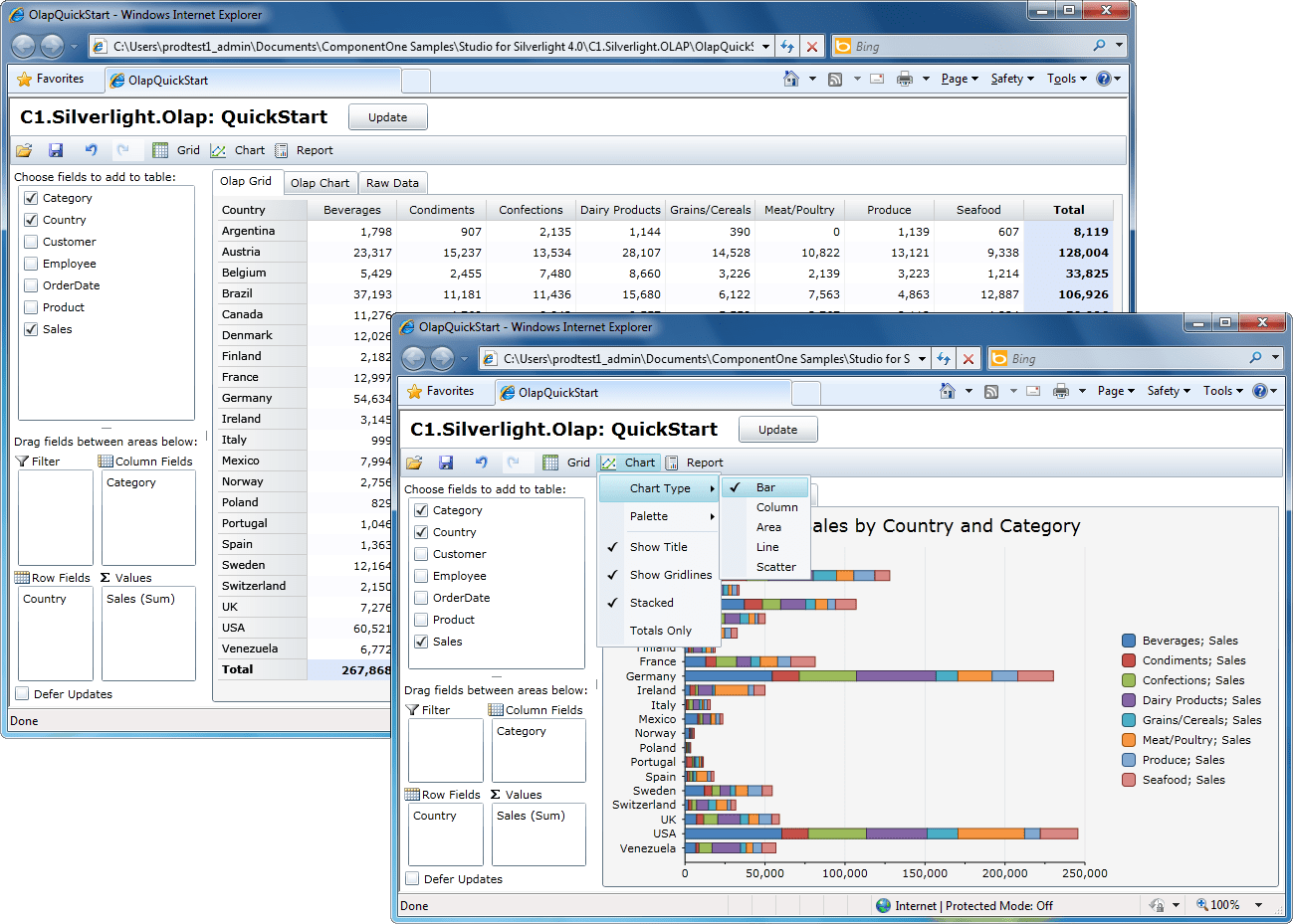 ComponentOne OLAP for Silverlight