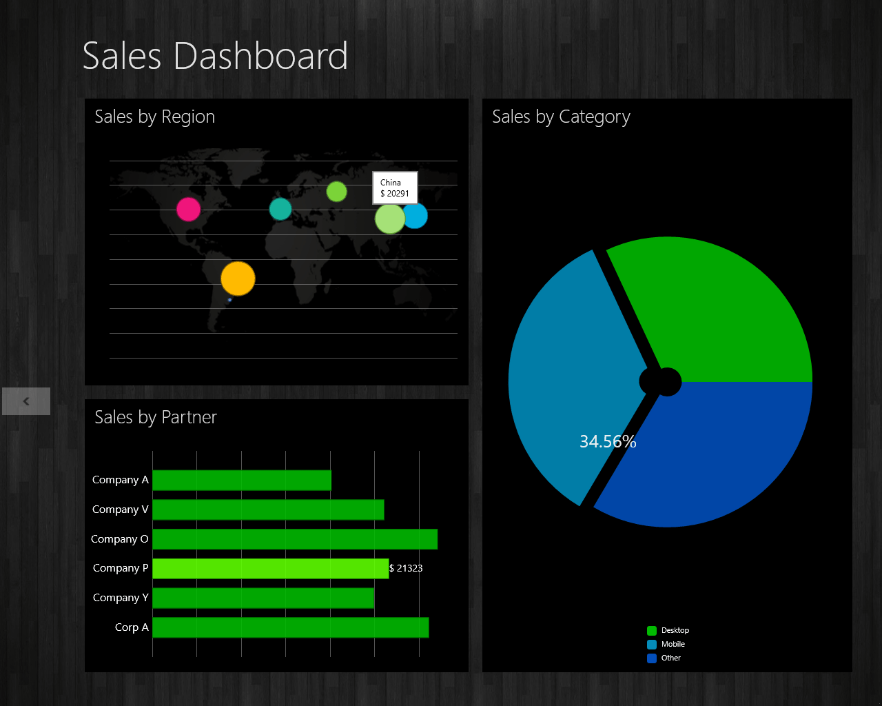 Screenshot of ComponentOne Studio WinRT XAML