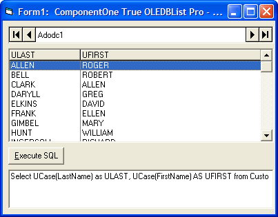 SQL Query ResultsUse True DBList with SQL Query Results. Automatically sense changes to the database at run time. Display the results of ad-hoc SQL queries.