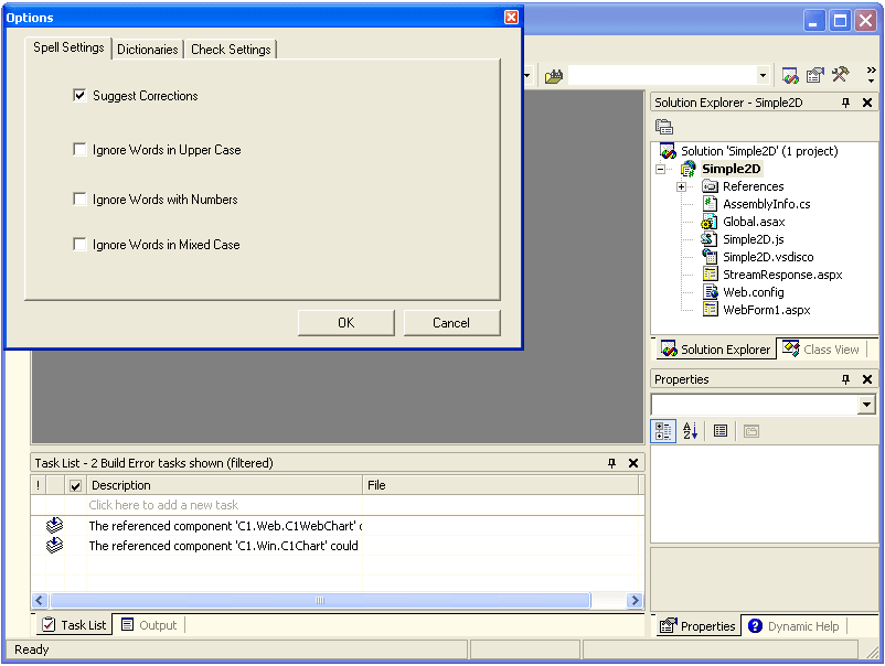 Spell Checking OptionsSelect whether or not you wish to exclude certain types of word from the spellchecker, also select whether or not you want to have spellin