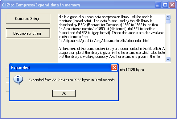 Compress and Expand Memory StreamsCompress and expands long strings into memory streams. Generic stream compression and decompression work with any type of stre