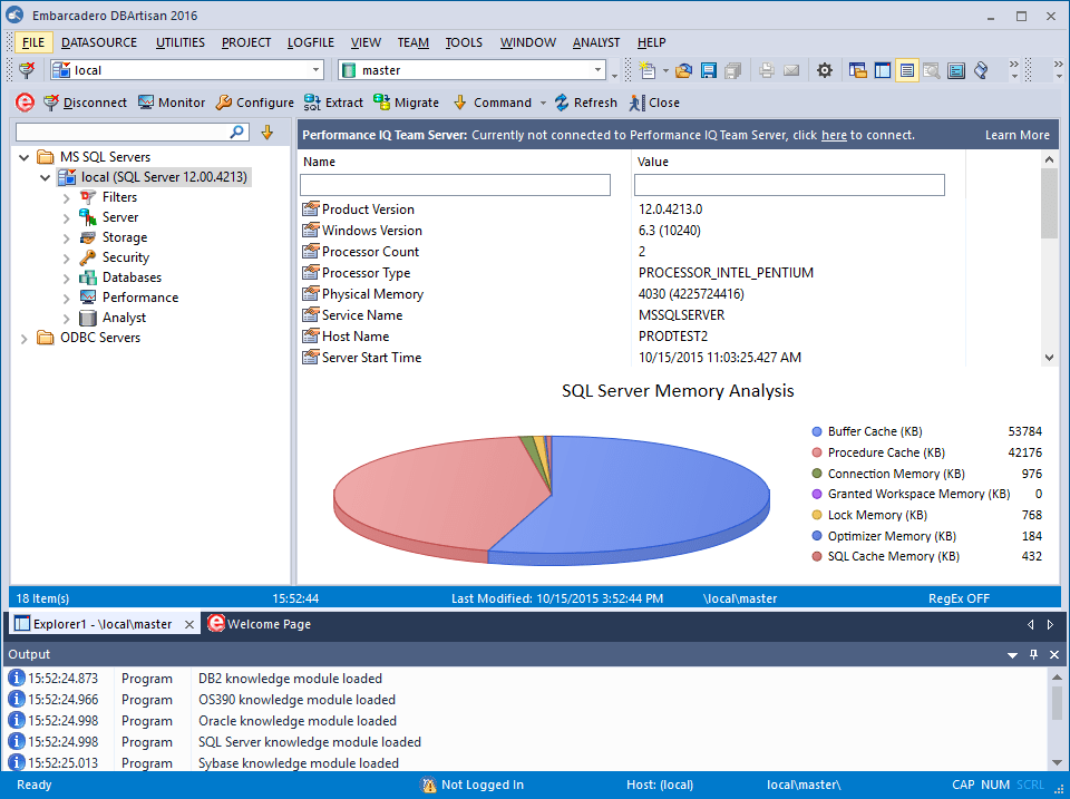 Screenshot of DBArtisan Multiplatform