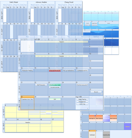 dbiCalendardbiCalendar is an excellent companion component for presenting appointment schedules in Outlook-style month and week views. Filtering and grouping fe