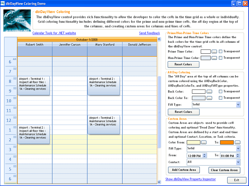 Outlook style appointment scheduling controlsStudio Controls R4 includes Outlook style appointment scheduling components.