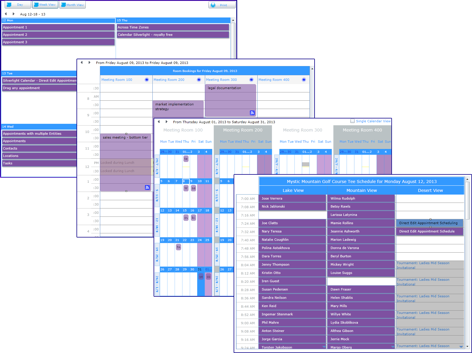 dbi Calendar Silverlight